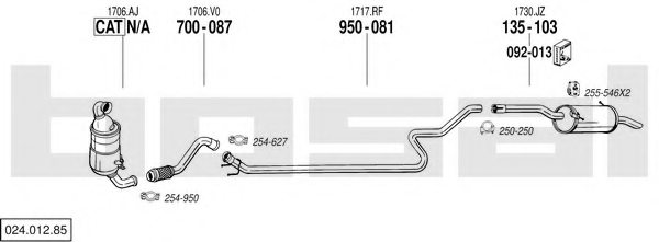 BOSAL 024.012.85 Exhaust System